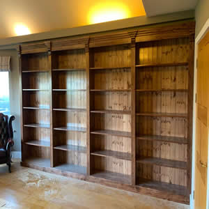 Large 3 Section Georgian Style Bookcase