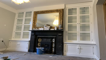 Double Fitted Alcove Units with Press, Painted 
