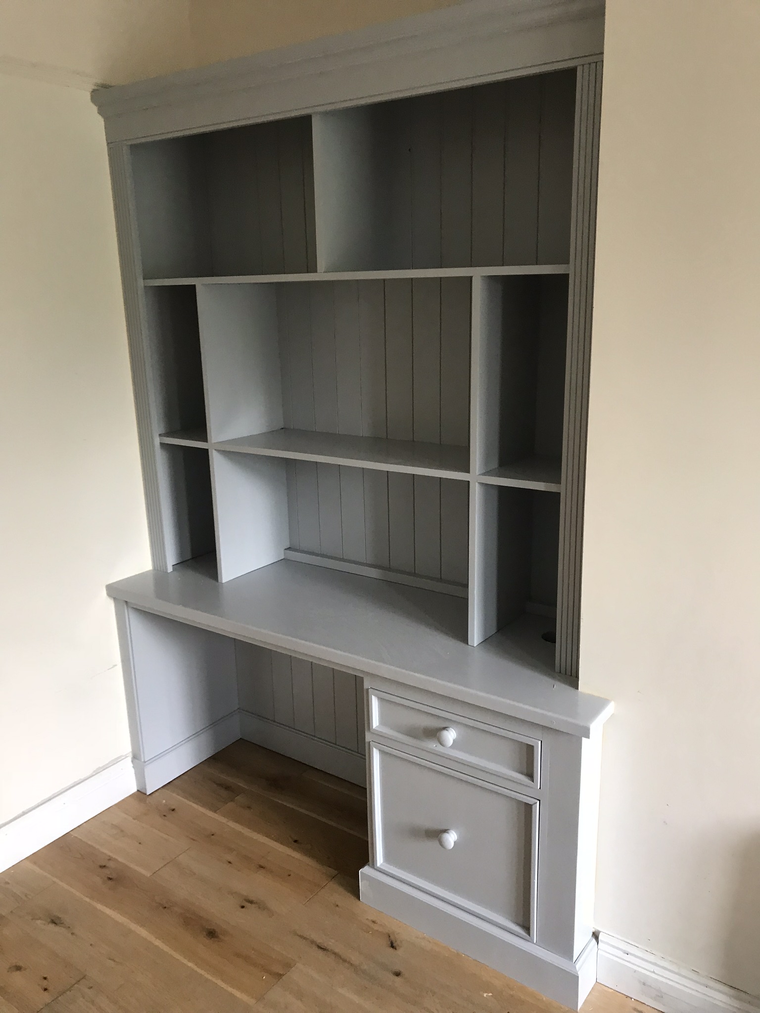 Fitted Alcove unit painted French White