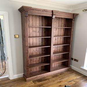 Large 3 Section Georgian Style Bookcase