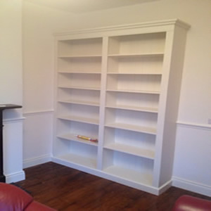 Painted Pine Fitted Bookcase