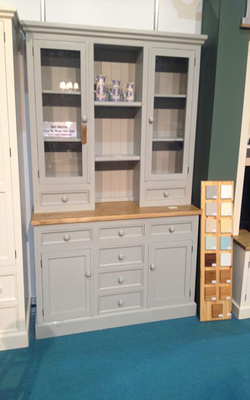 Painted Kitchendresser with glass doors