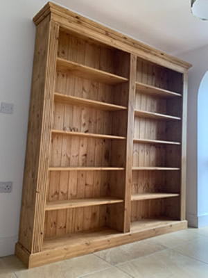Waxed Double Bookcase