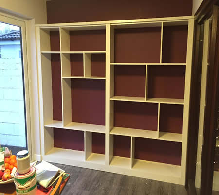 made to measure Open Back Built-in Shelving Unit