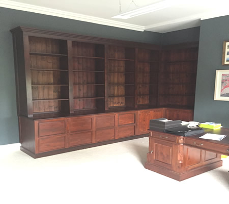 Stained Mahogany Office Libarey