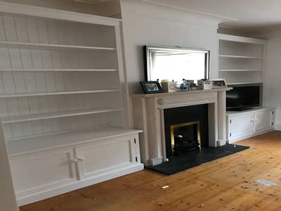 Double Fitted Alcove Units with Press, Painted 