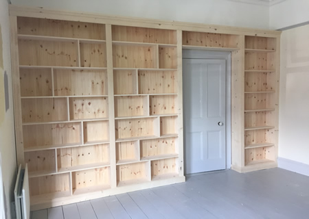 Made measure wall unit, Painted and fitted Alcove